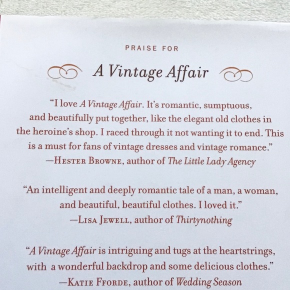 A Vintage Affair Isabel Wolff Novel Hardcover Book Vintage Fashion - Picture 3 of 8